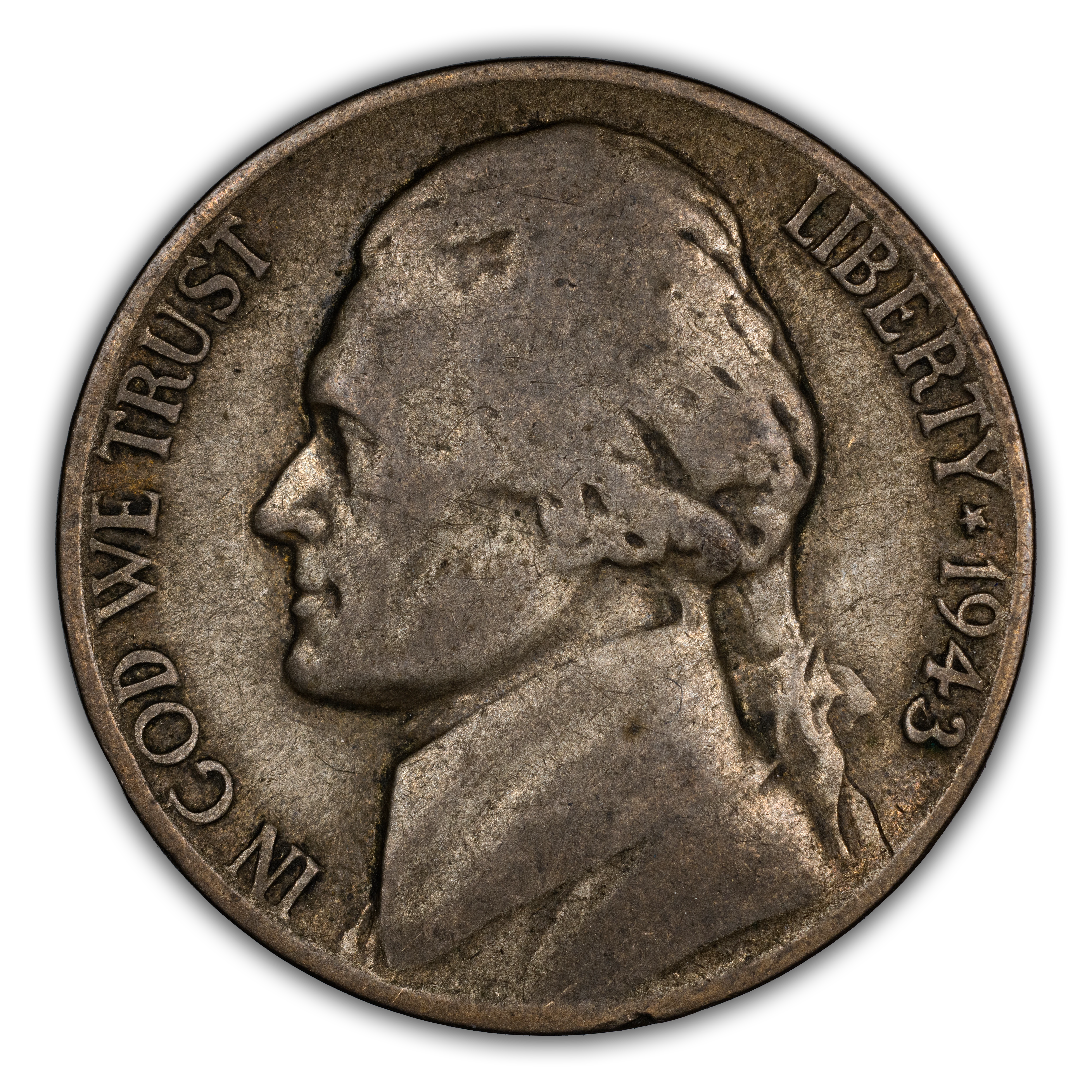 1943/2-P 5c Silver MS