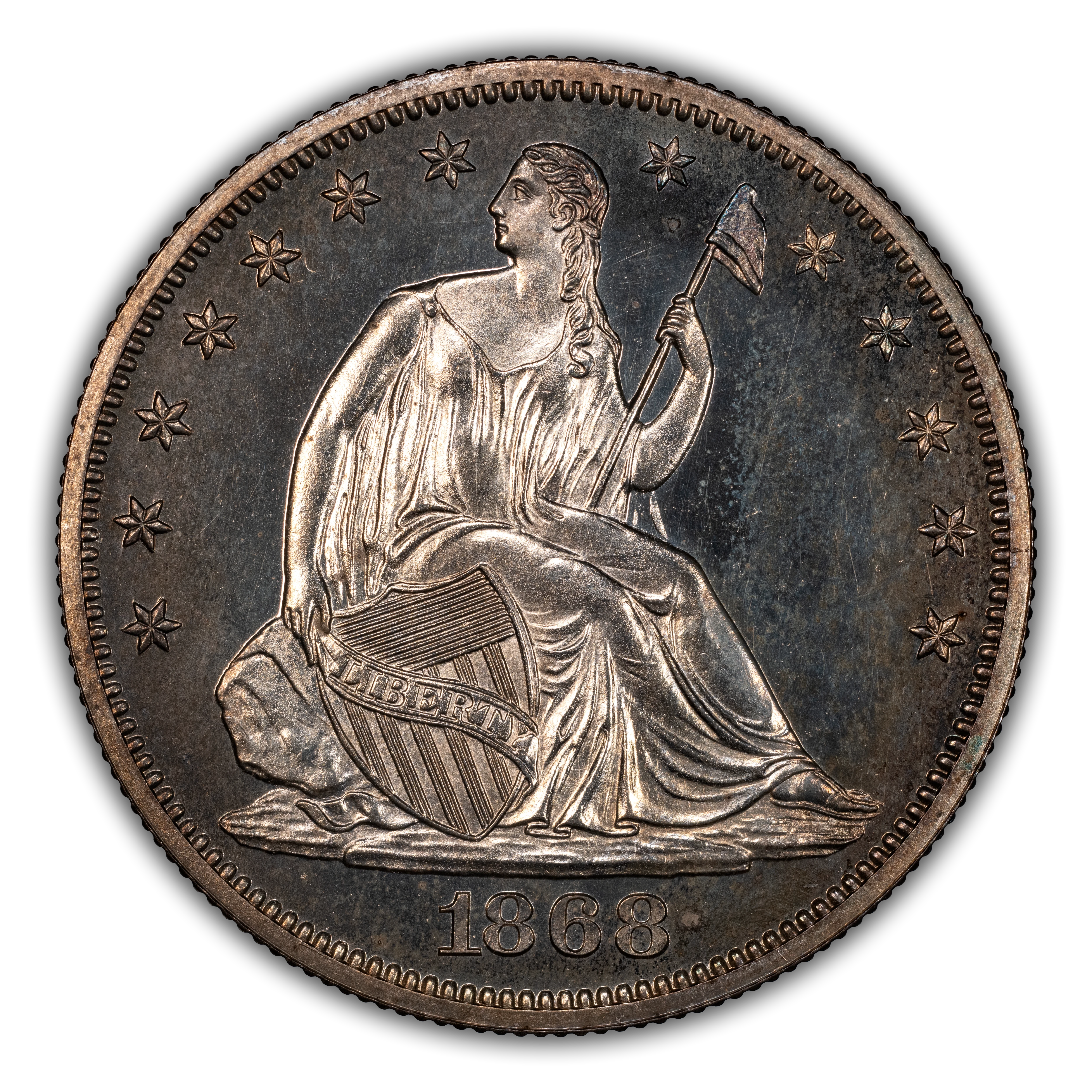 1868 Liberty Seated Half Dollar, Proof Values & Prices | Greysheet