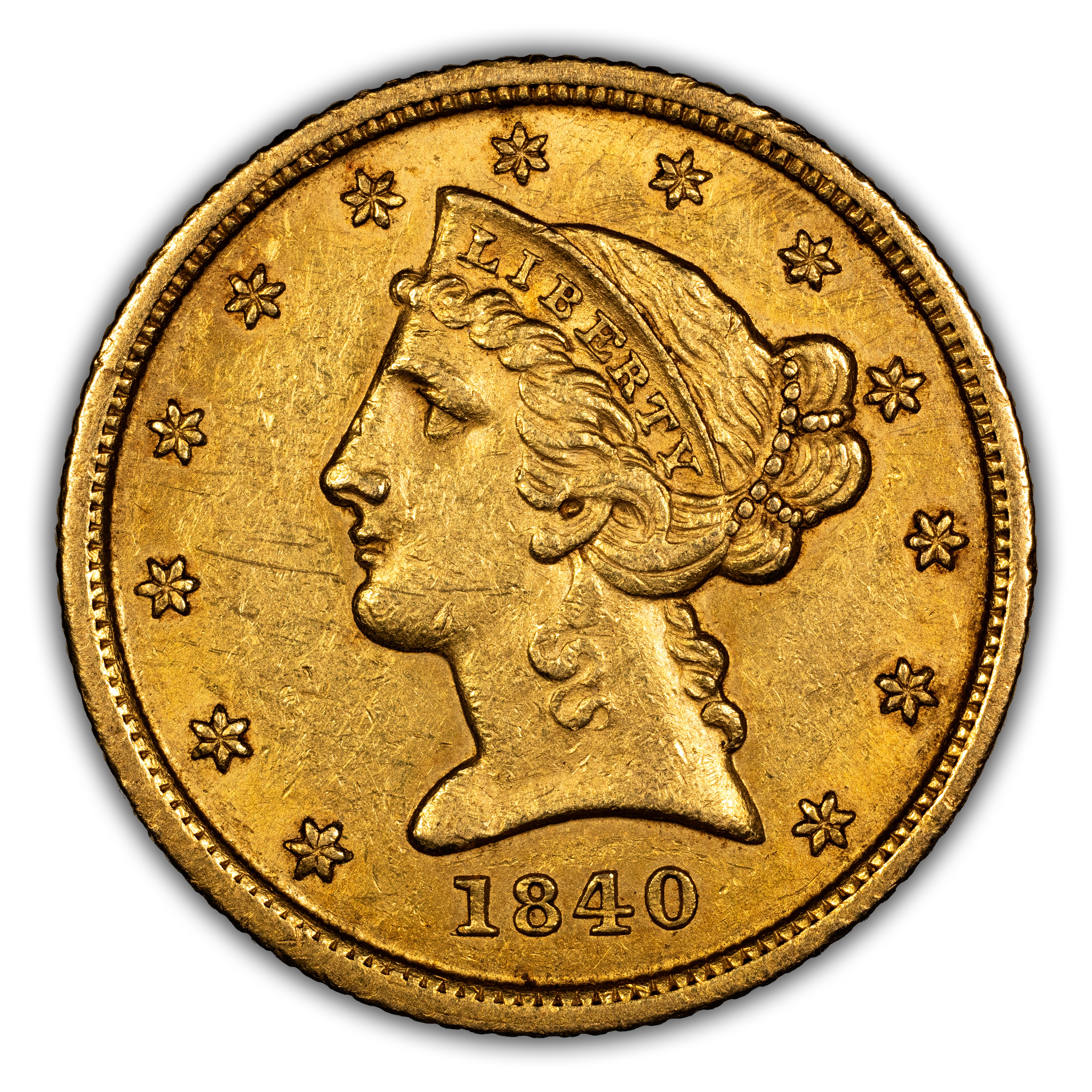 1840-D $5 Tall D MS