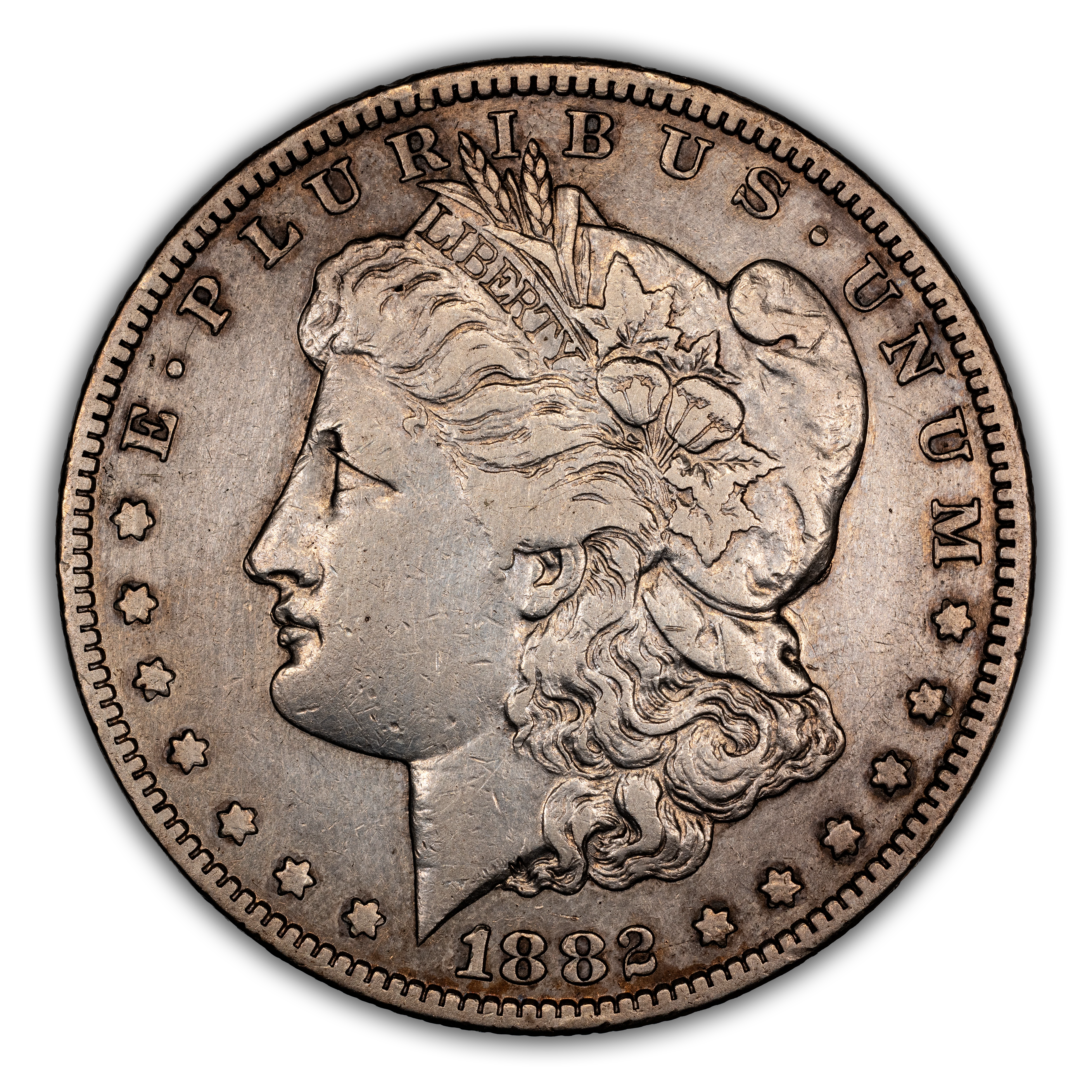 1882-CC $1 Winged L Die Gouge, VAM-2D MS