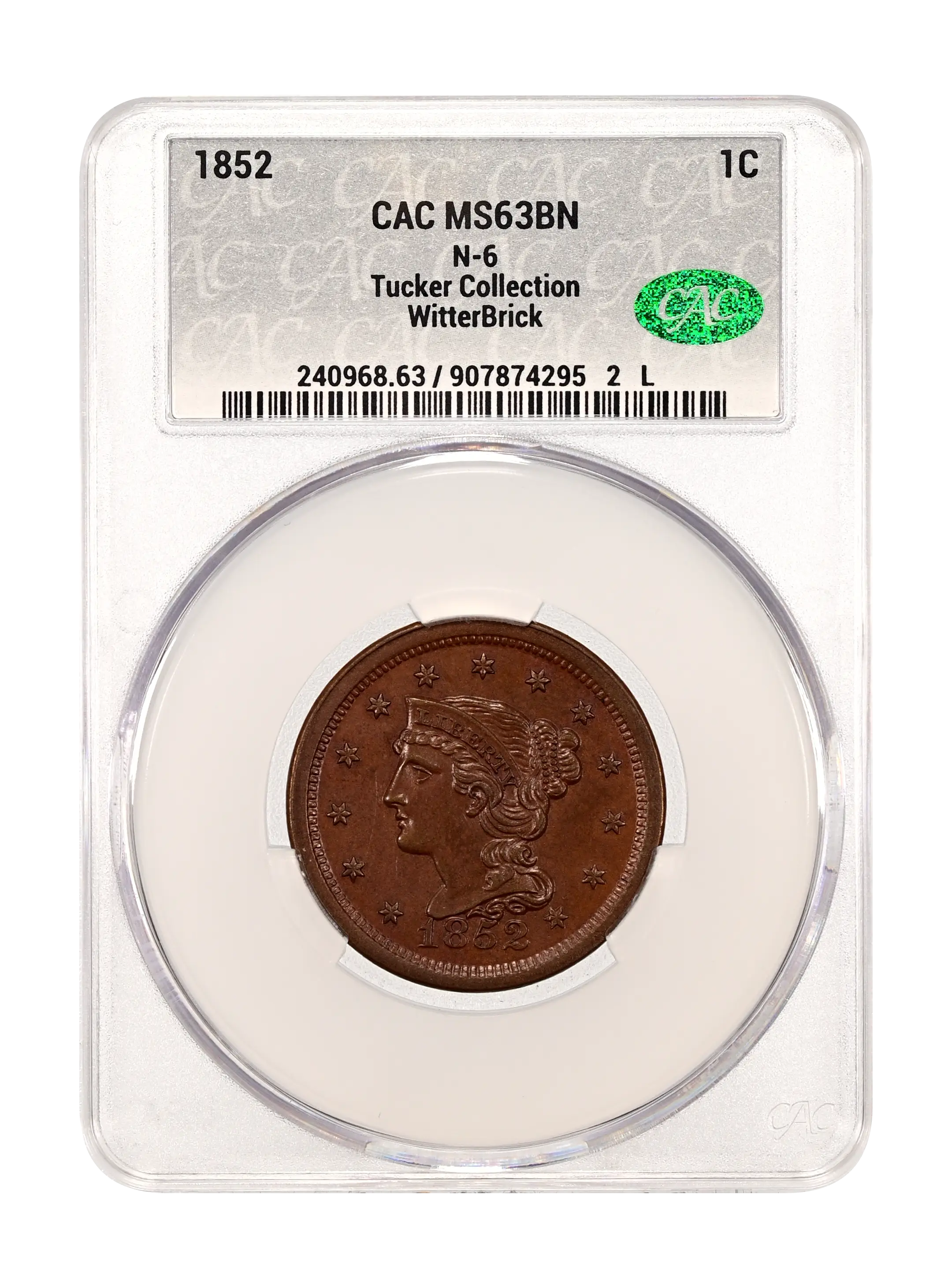 1852 1c N-6 MS BN