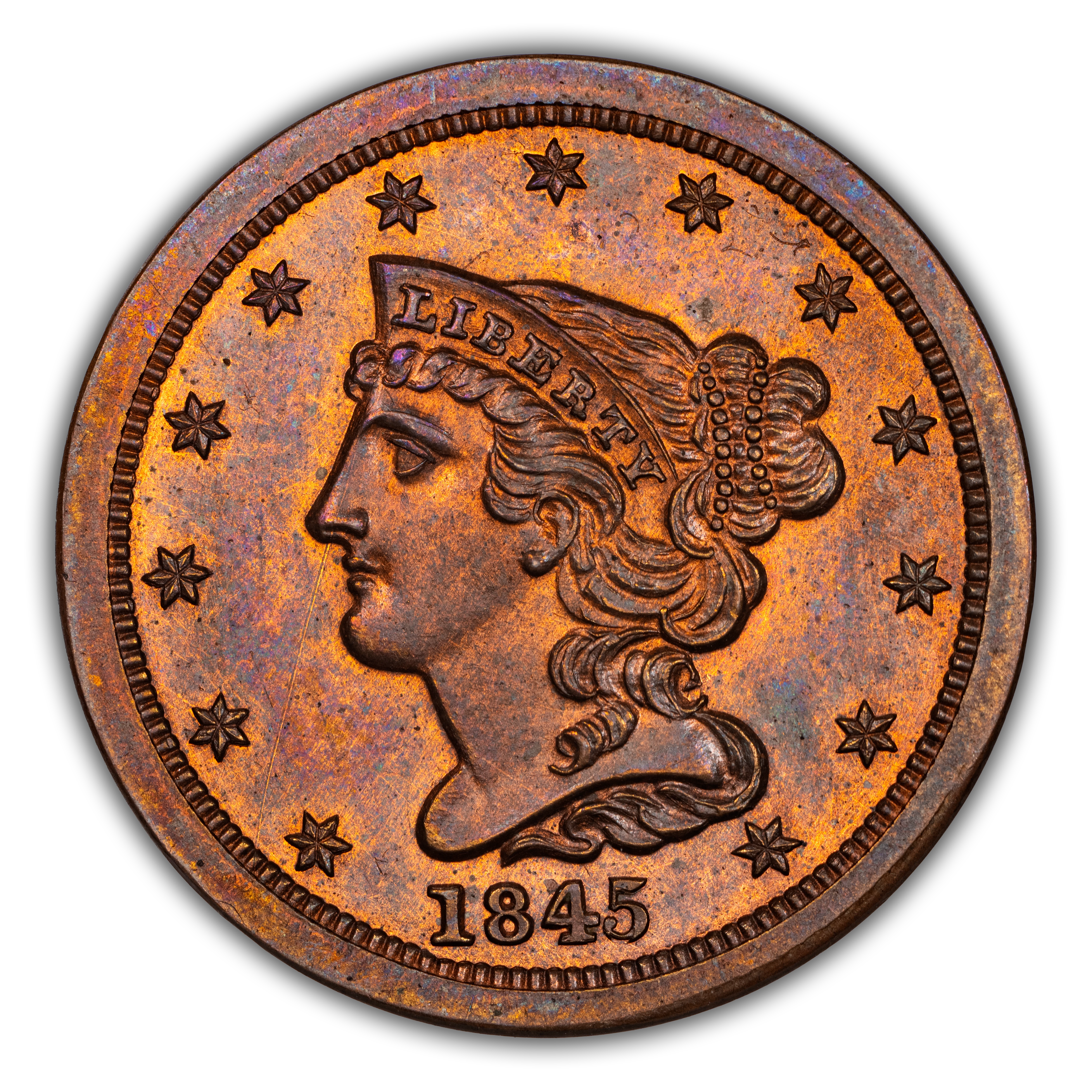 1845 1/2c Restrike, Reverse of 1856 PR RB