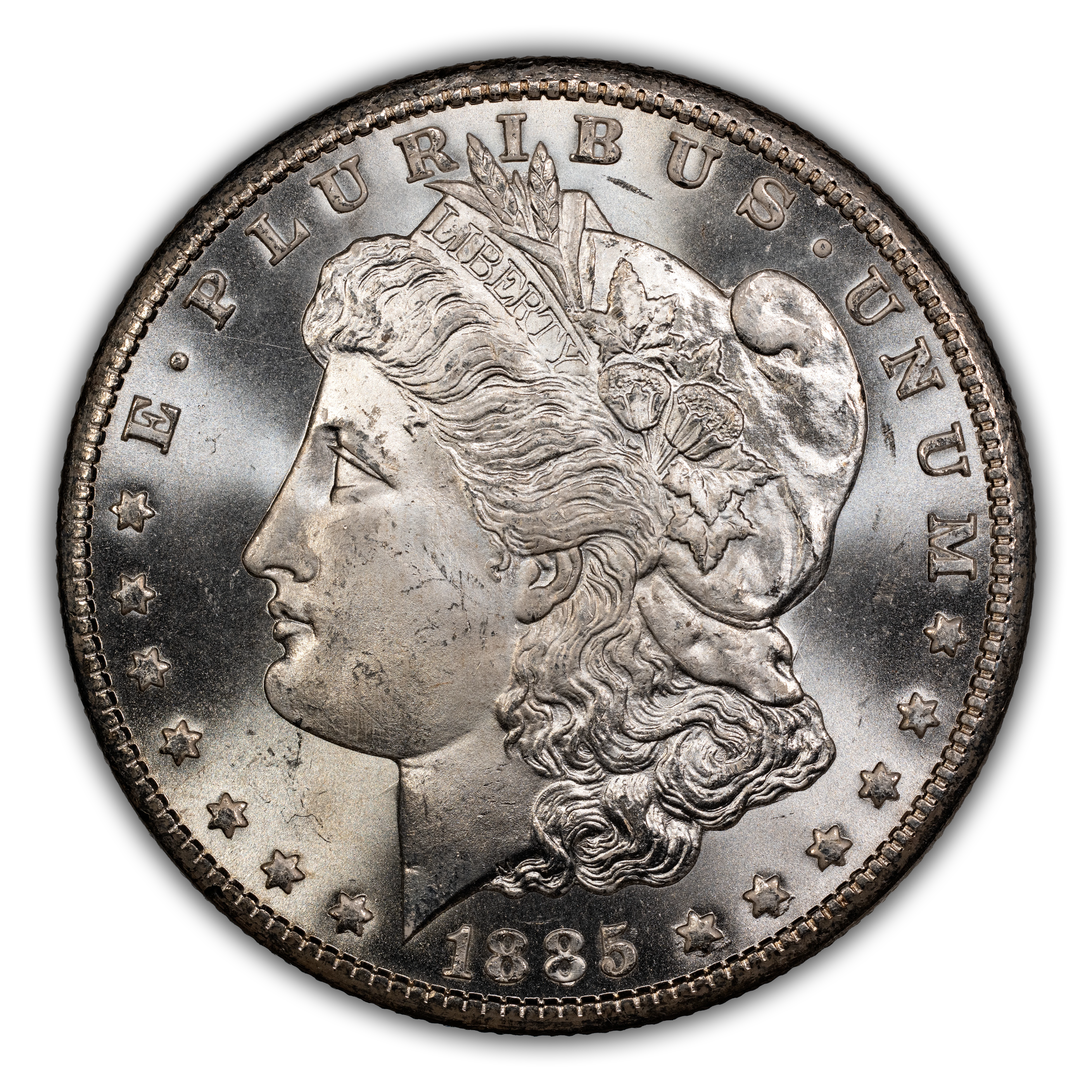 1885-CC $1 Doubled Dash, VAM-4 MS