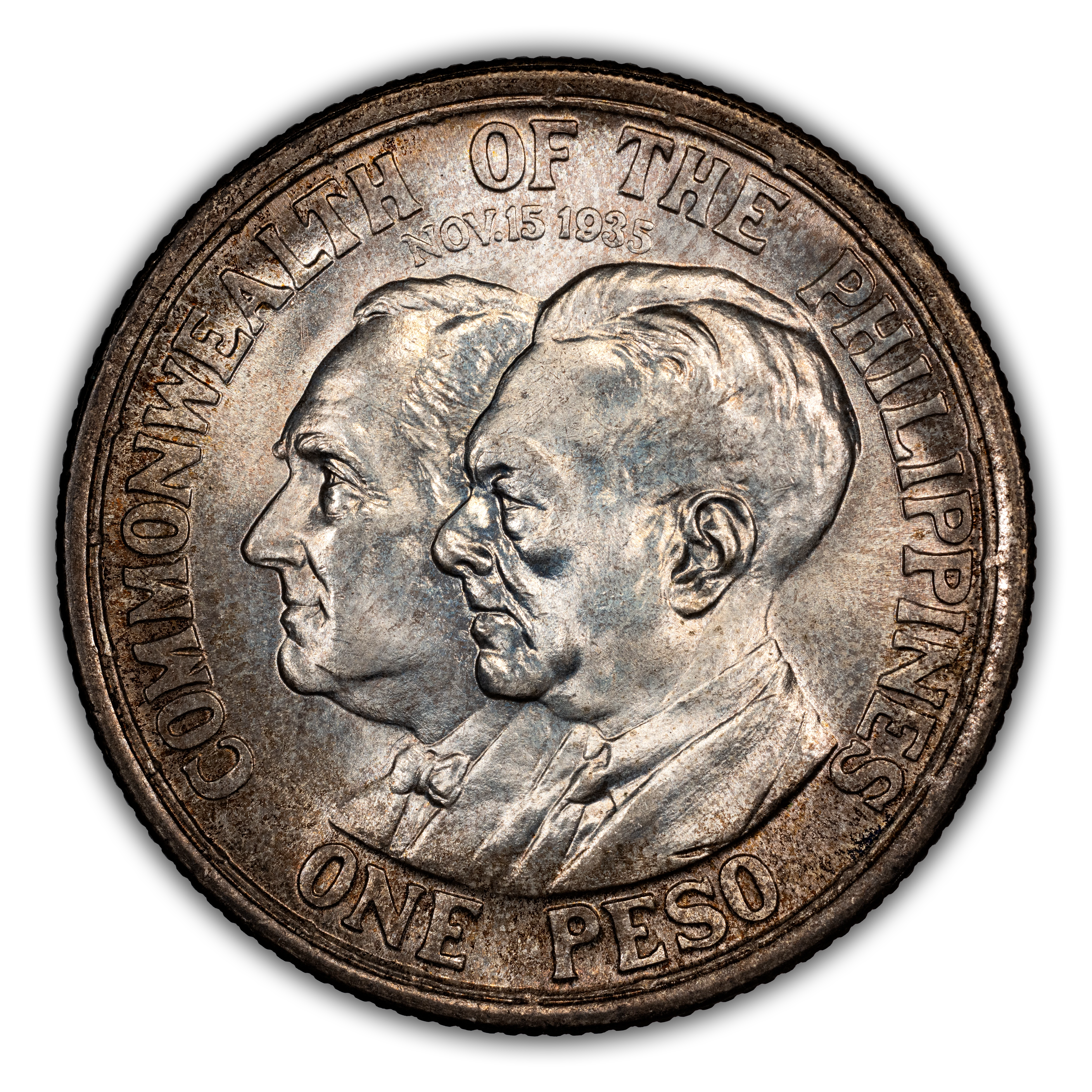 1936-M Peso U.S. Philippines, Roosevelt-Queson MS
