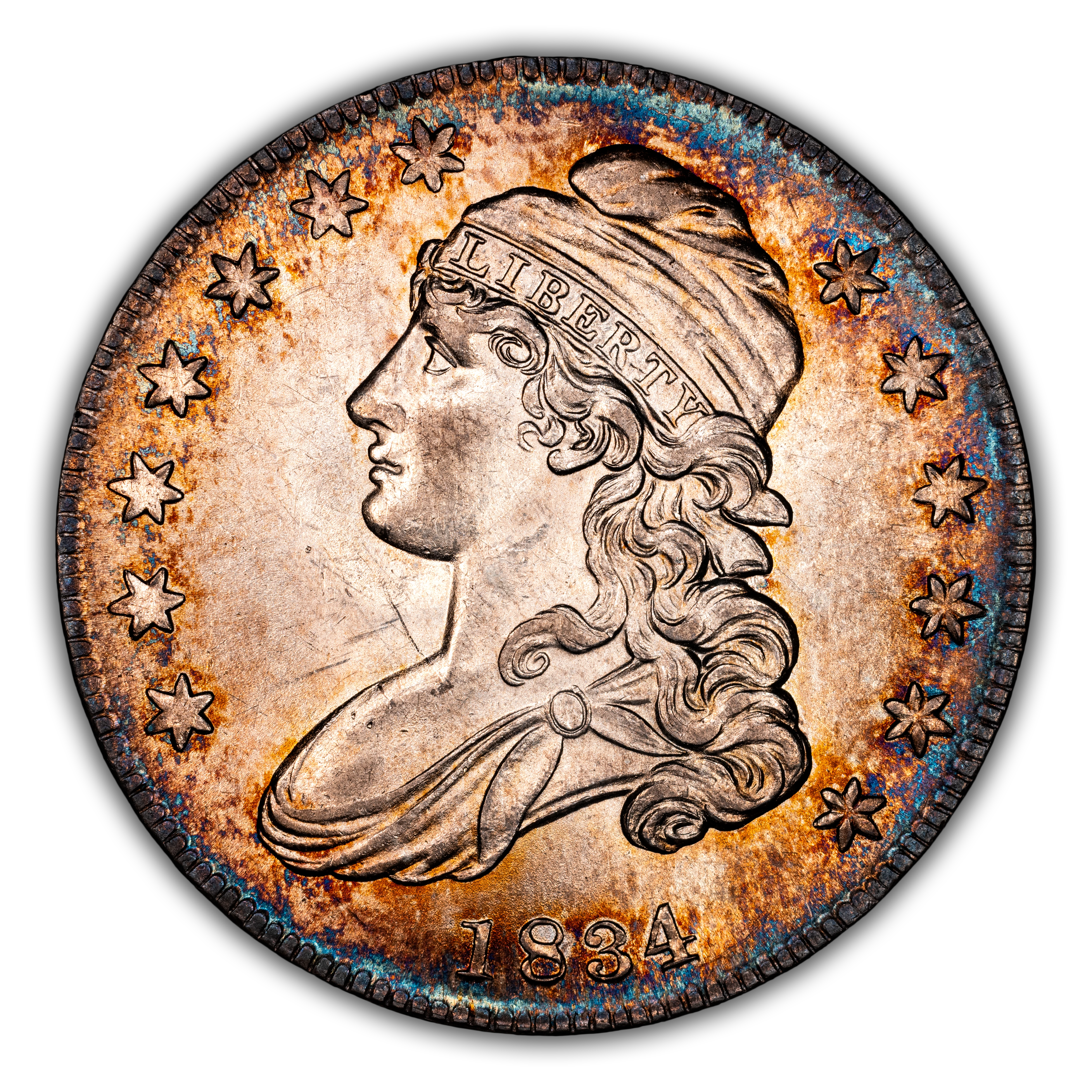 1834 50c Small Date, Small Letters, O-120 MS