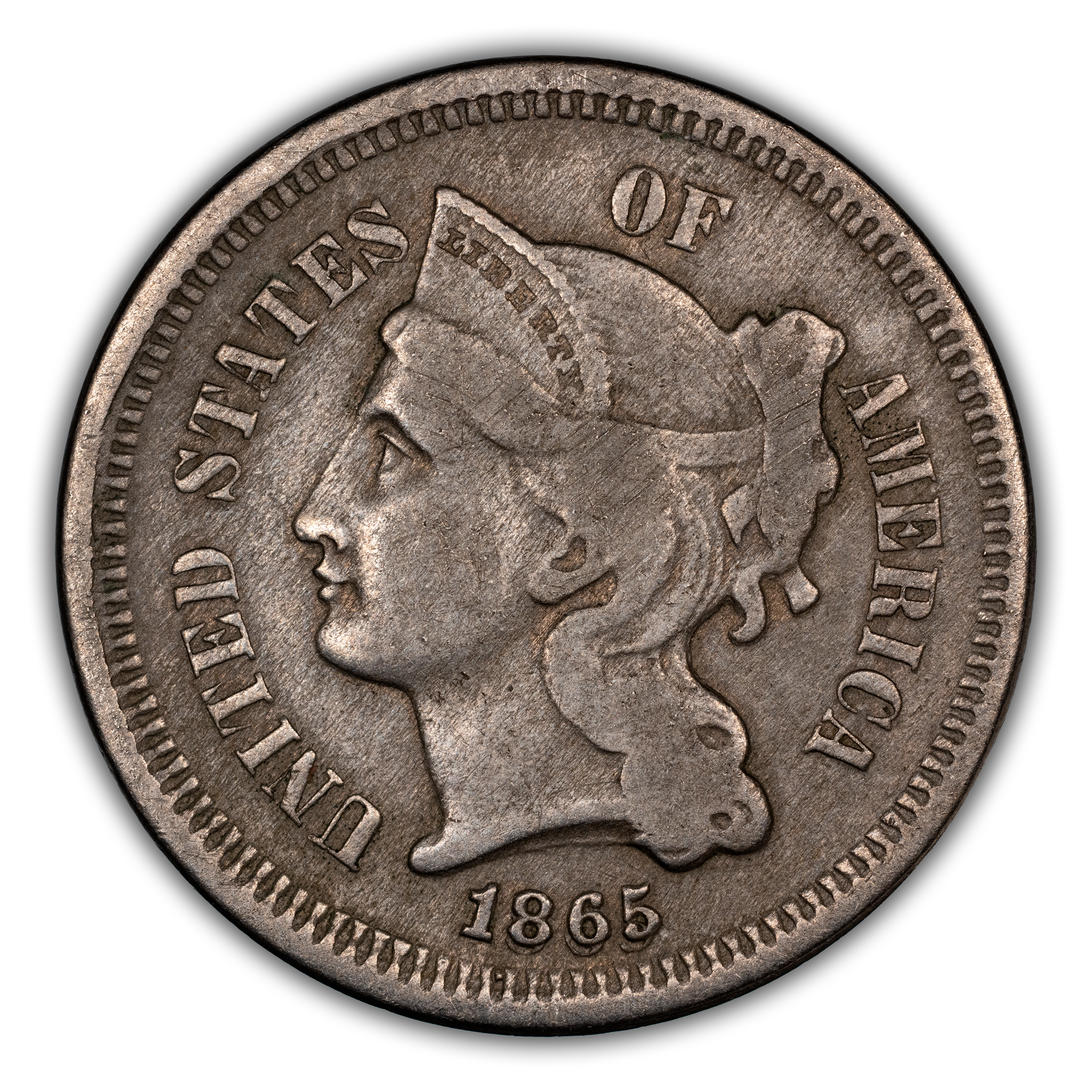 1865 3cN Repunched Date, FS-304 MS