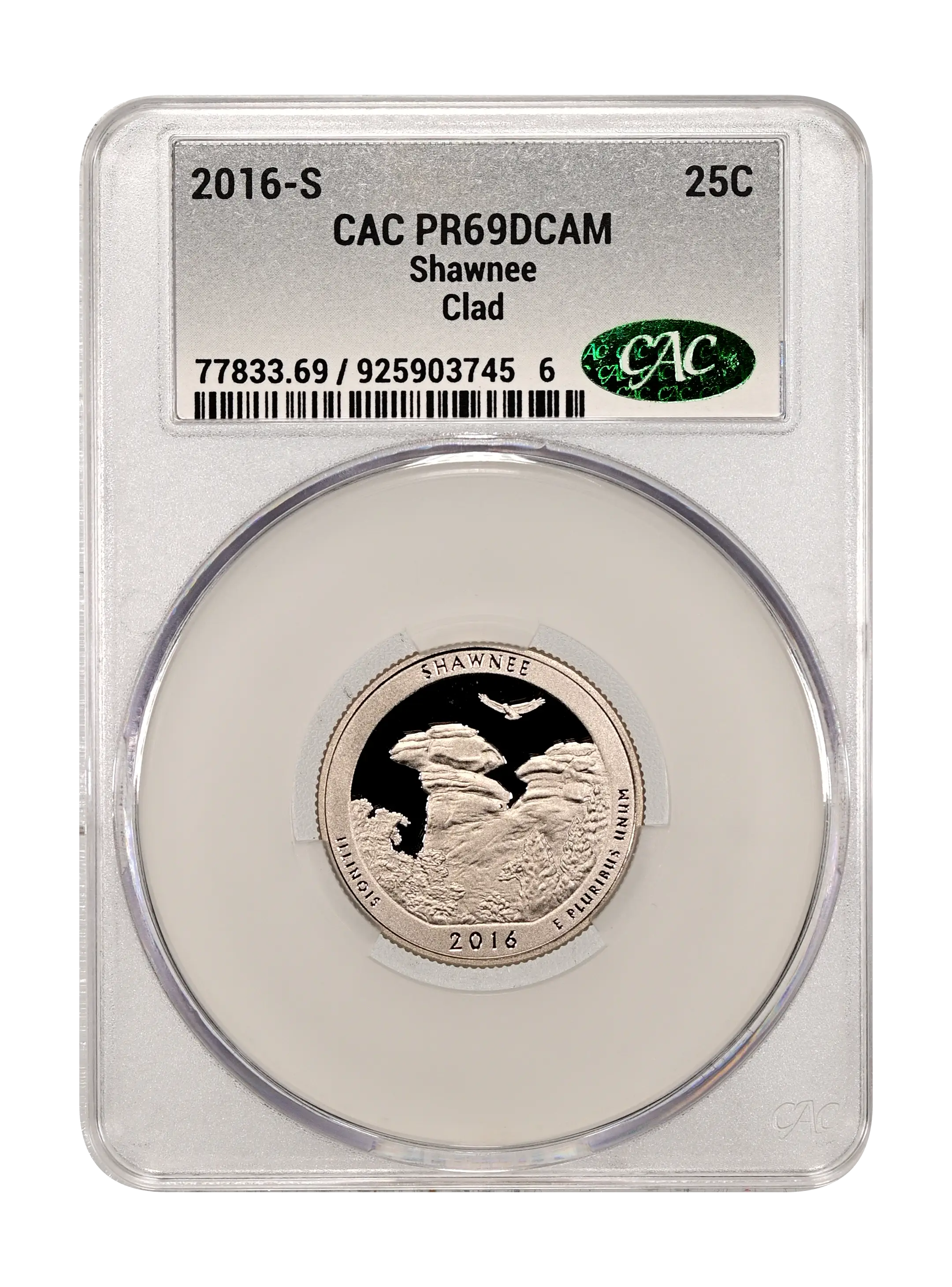 2016-S 25c Shawnee, Clad PR DCAM