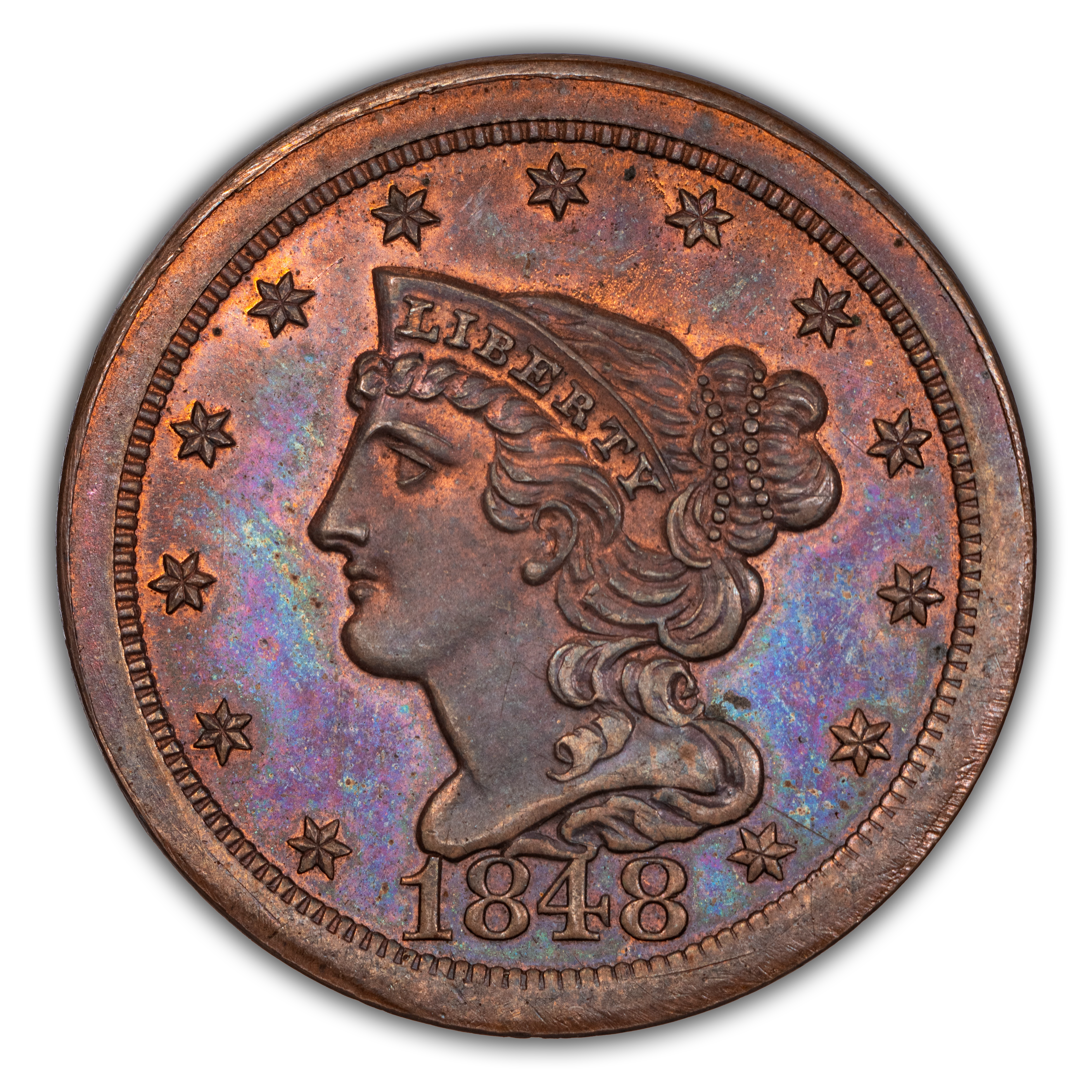 1848 1/2c Restrike, Reverse of 1840 PR RB