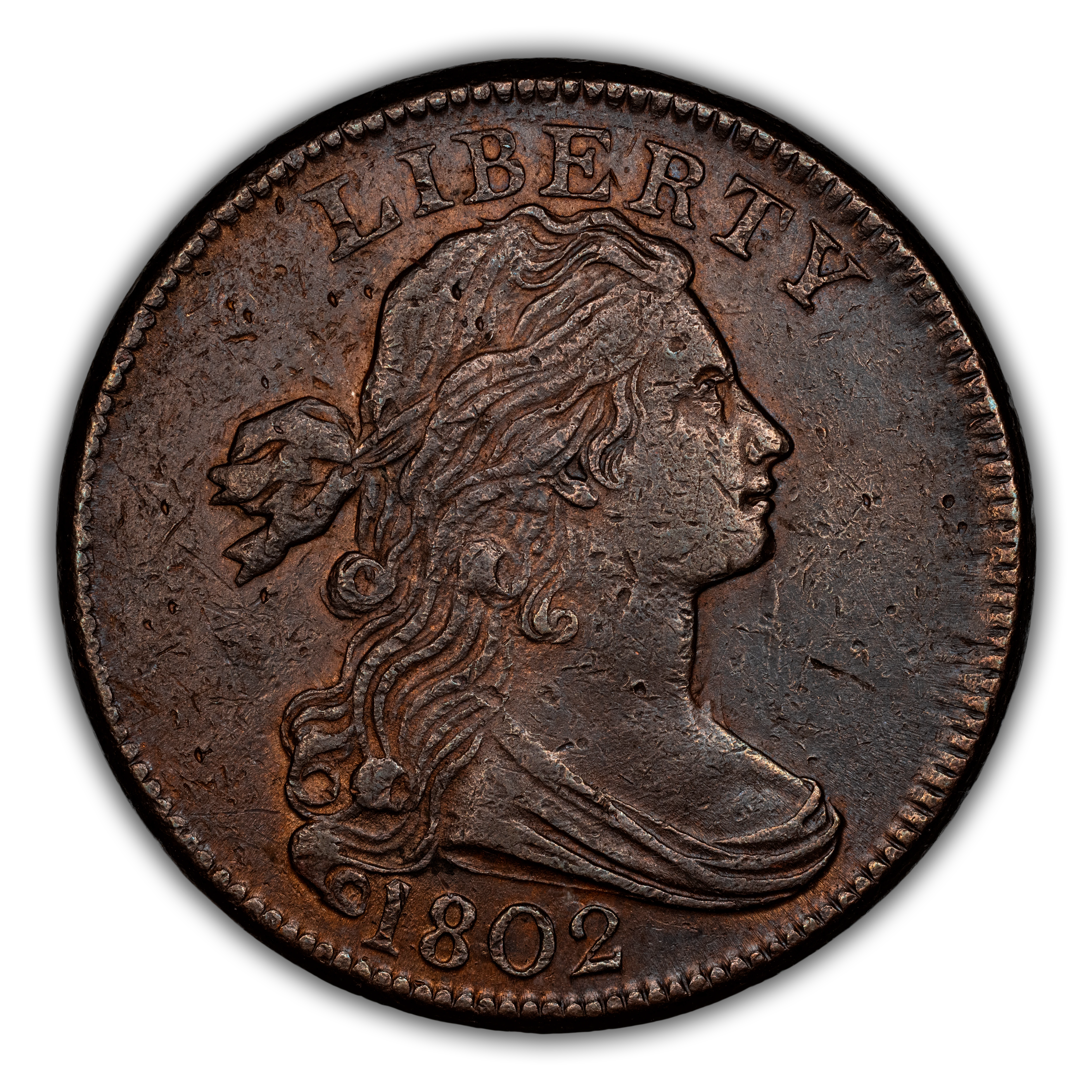 1802 1c No Stems, S-241 MS BN