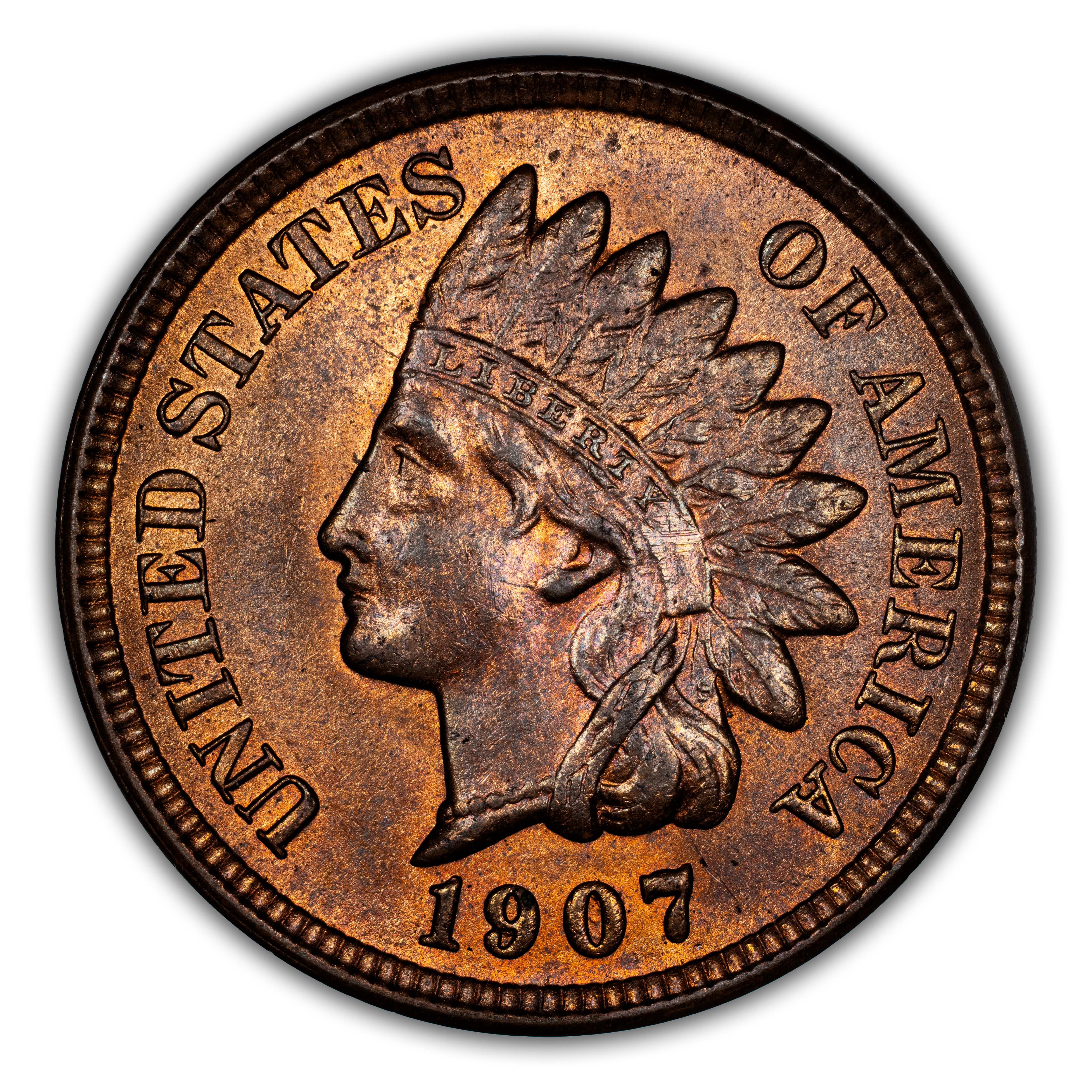 1907 1c Repunched Date, FS-304, S-27 MS RB