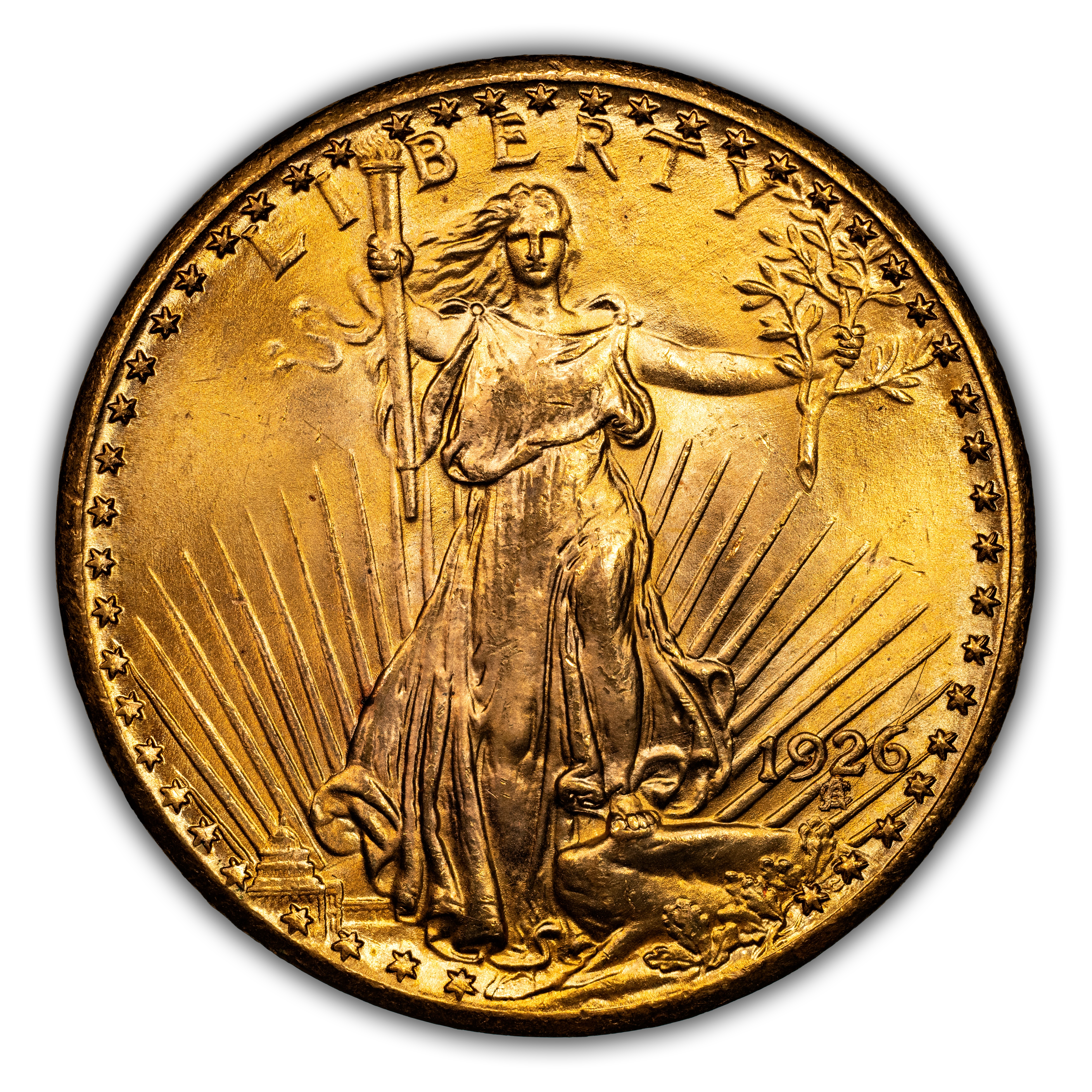 1926 $20 Tripled Die Obverse, FS-101 MS