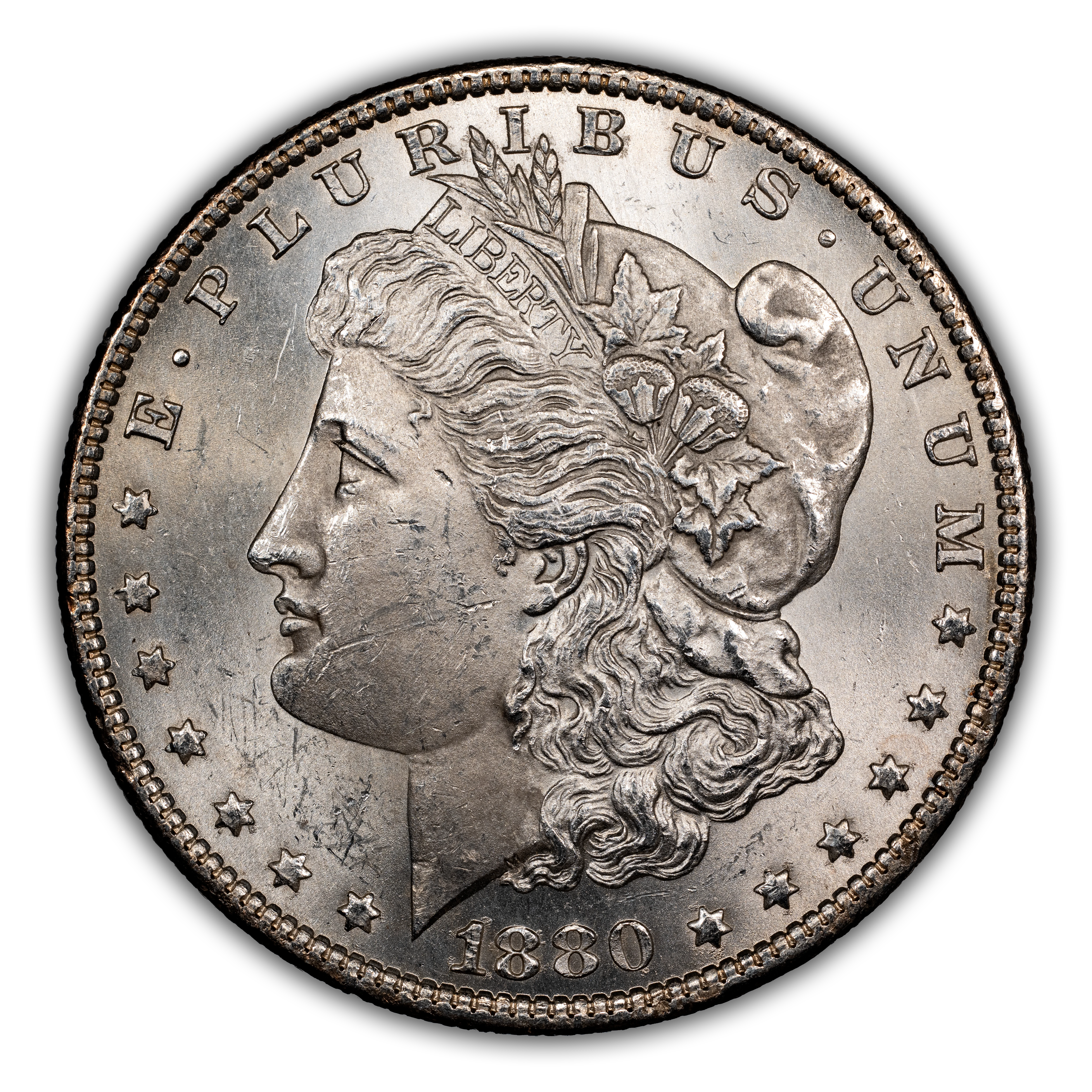 1880-O $1 Pitted Date, VAM-7 MS