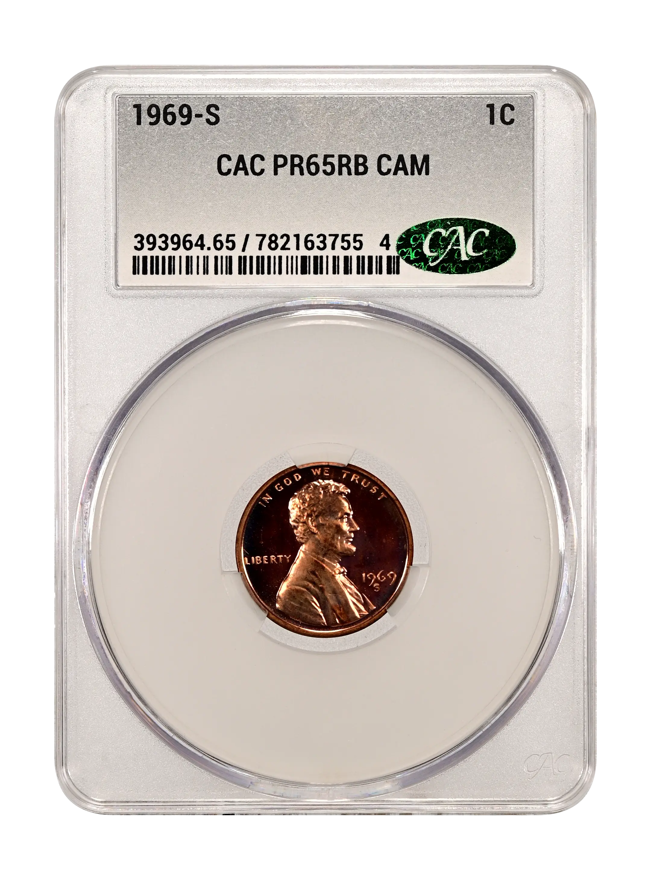 1969-S 1c PR RB CAM