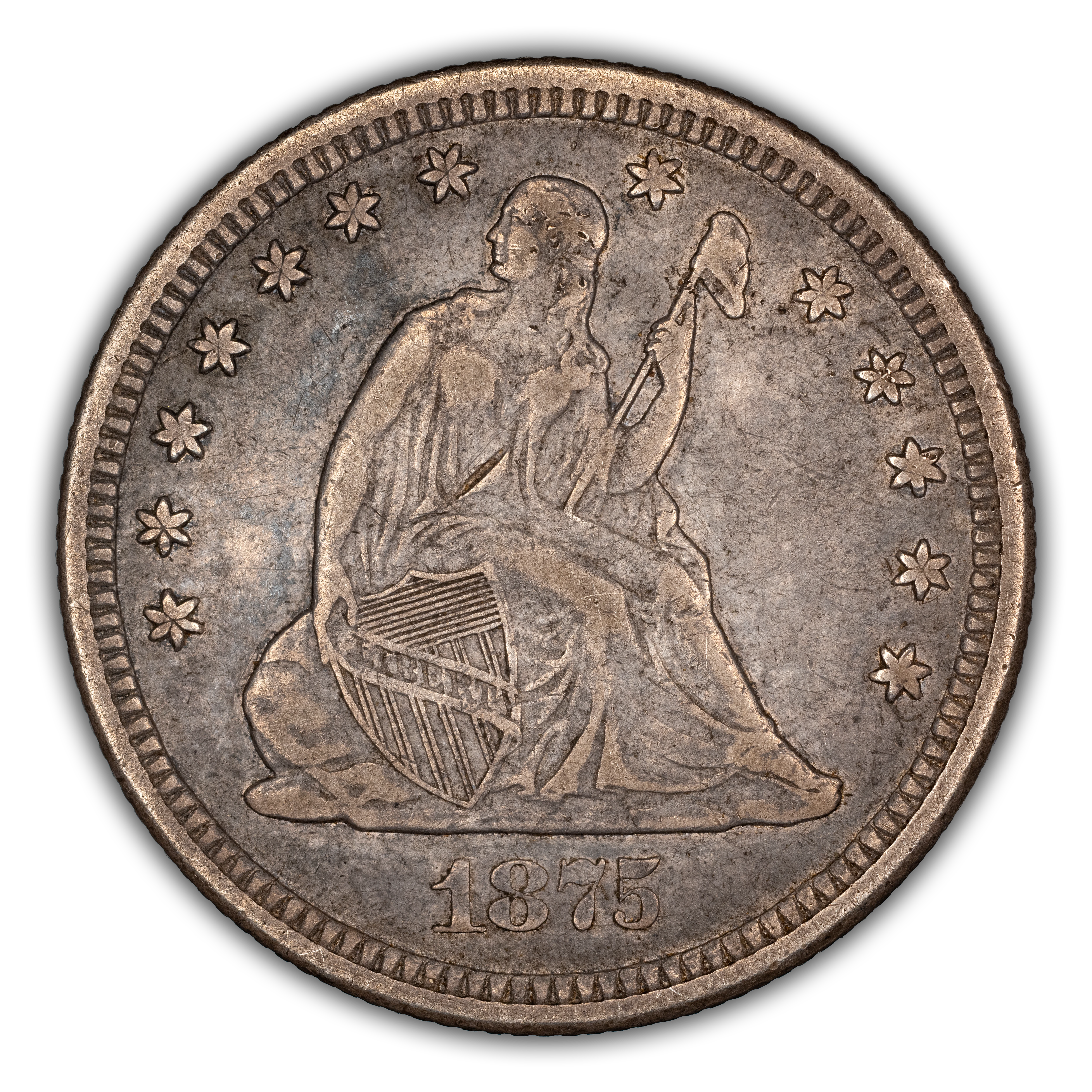 1875-CC 25c MS