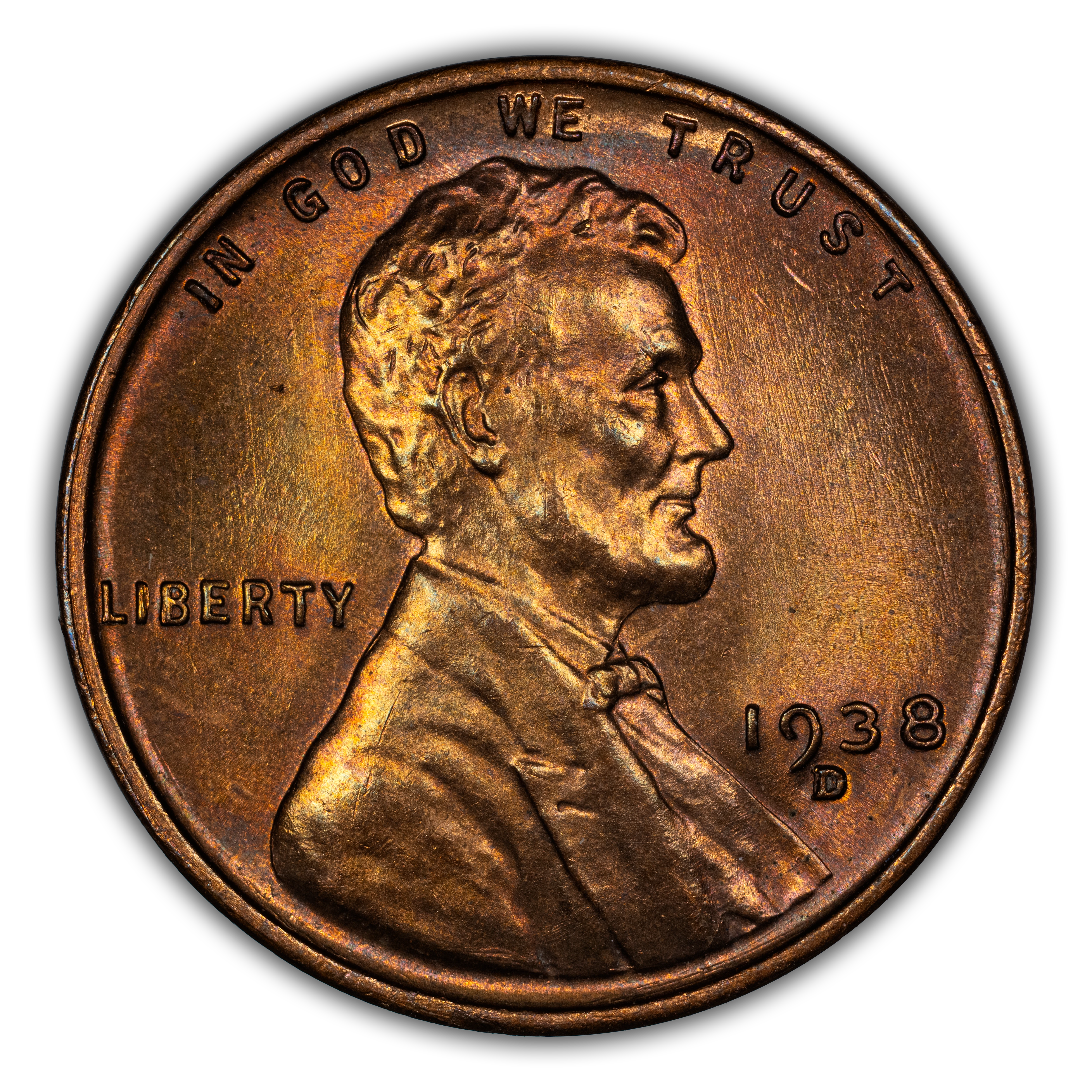 1938-D/D 1c Repunched Mintmark, FS-501 MS RB