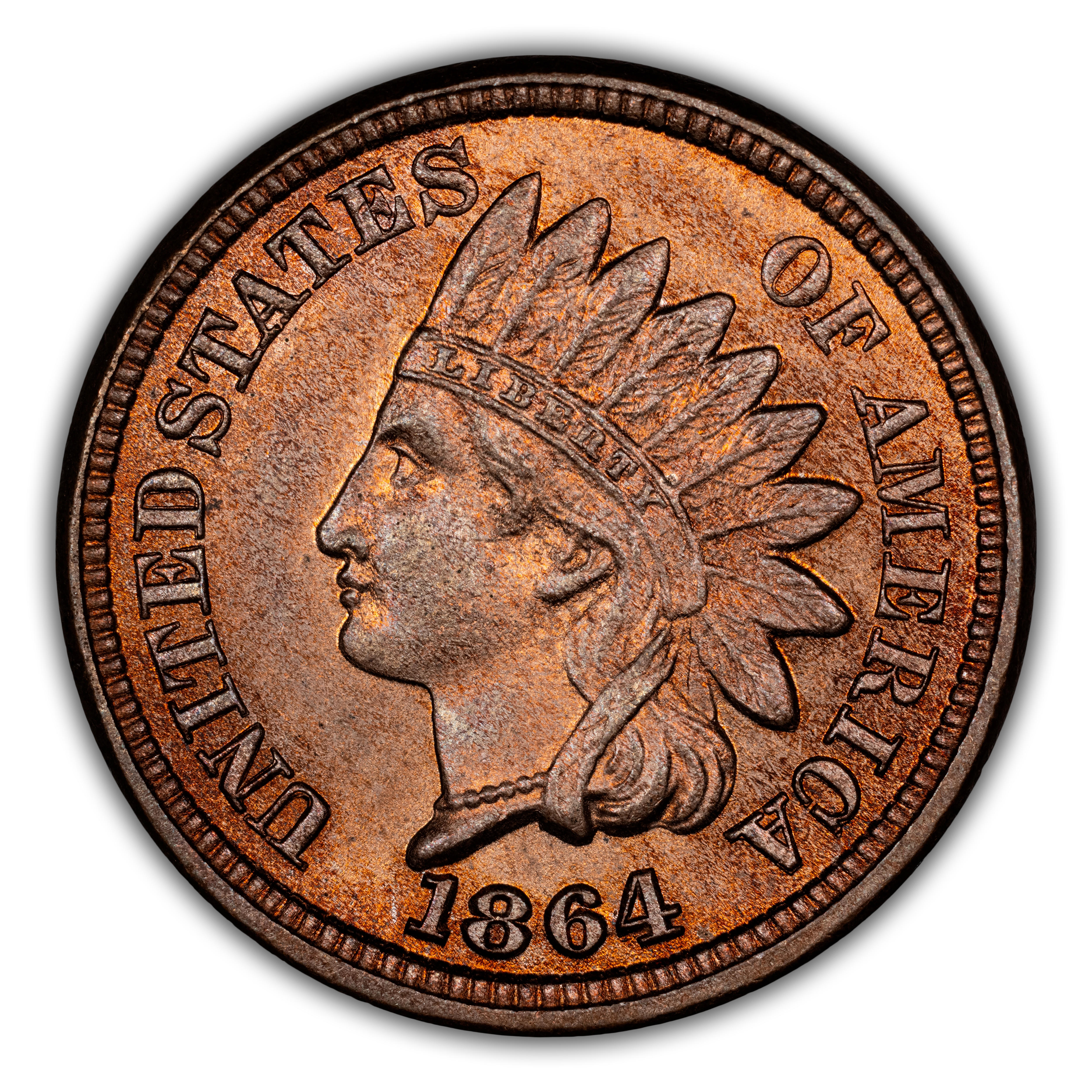 1864 1c Copper Nickel MS