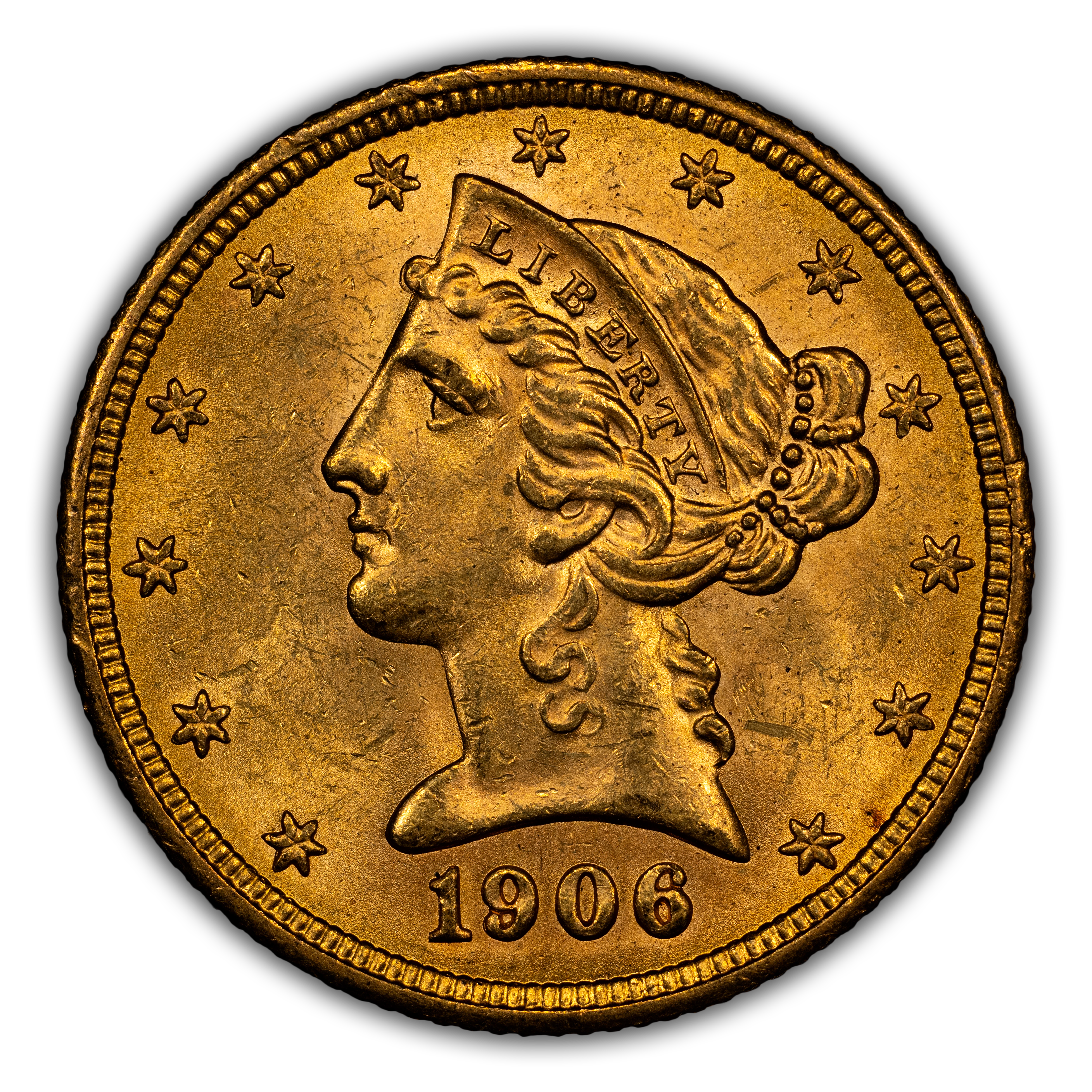 1906 $5 Repunched Date, FS-301 MS