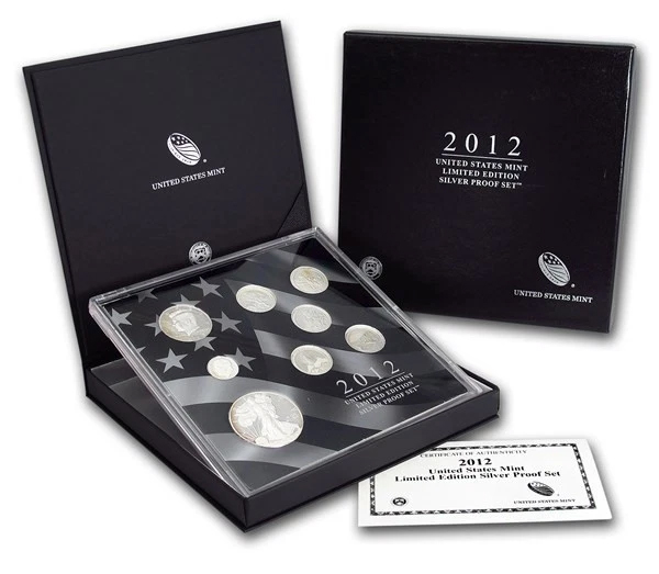 2012-S 1c-$1 Silver Limited Edition Proof Set, 8 Coins PR