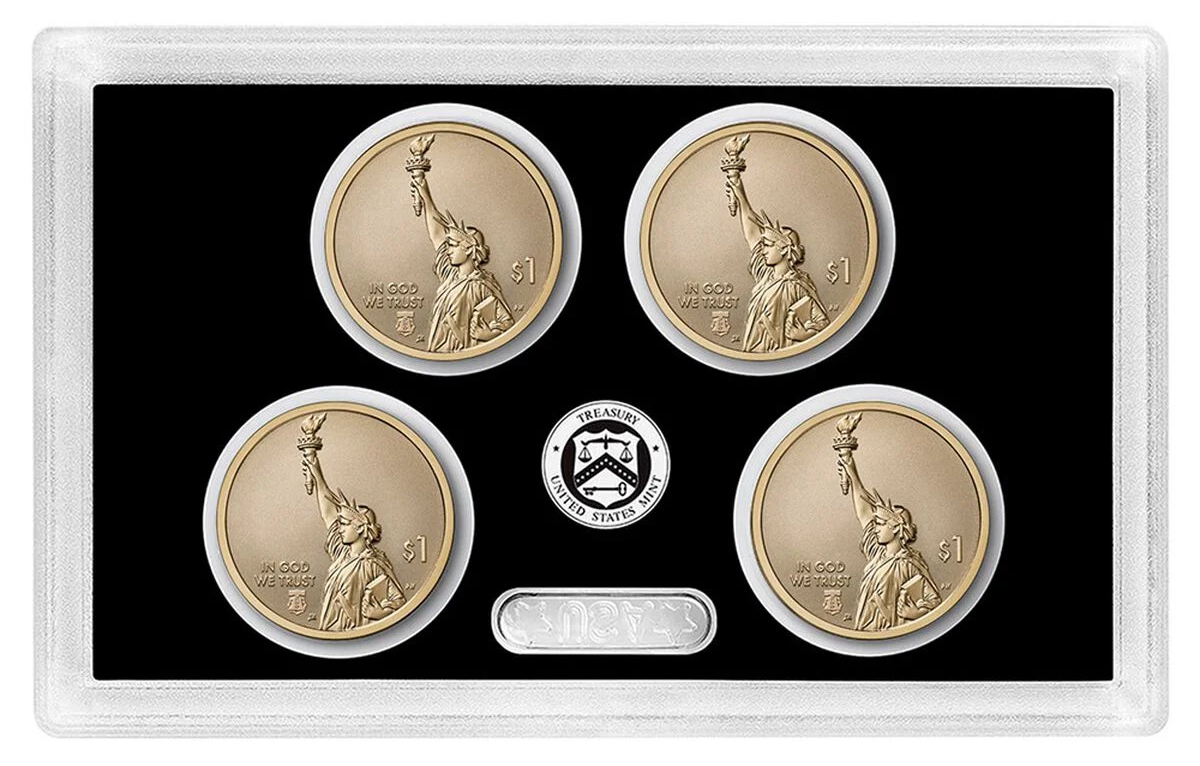 1776~2026-S-S $1 American Innovation Reverse Proof Set, 4 Coins PR