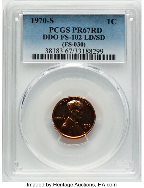 1970-S 1c LD/SD, DDO, FS-102 PR RD