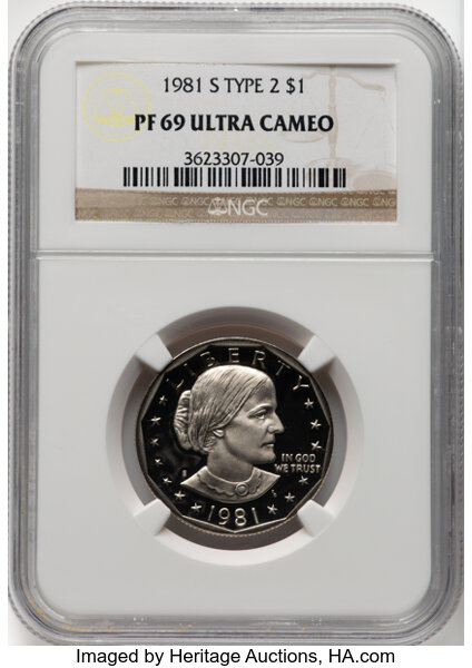 1981-S SBA $1 Type 2, FS-501 PR DCAM