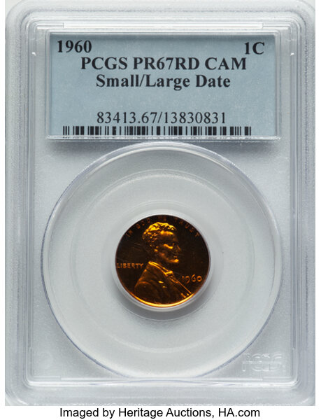 1960 1c Small/Large Date, Doubled Die Obverse, FS-102 PR RD CAM