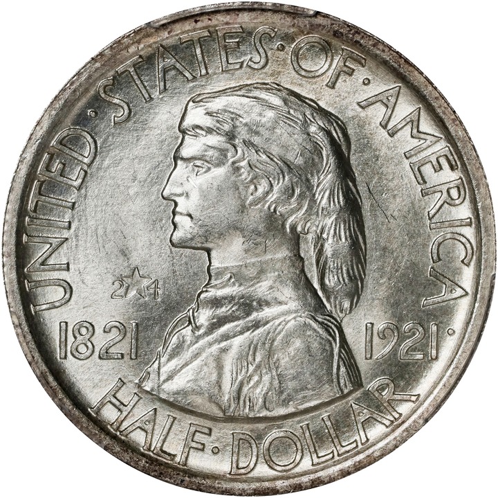 1921 50c Missouri, 2x4 MS62 thumbnail 3