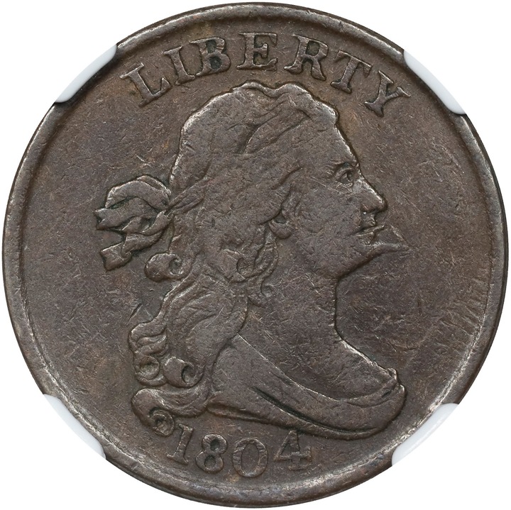 Image for 1804 1/2c Spiked Chin, C-5 MS BN VF20 BN