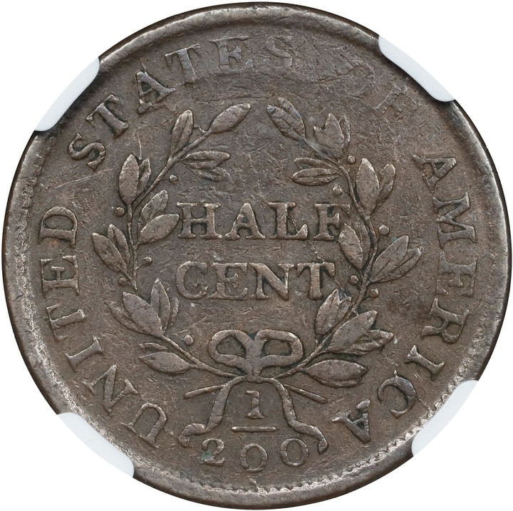 1804 1/2c Spiked Chin, C-5 MS BN VF20 BN thumbnail 2