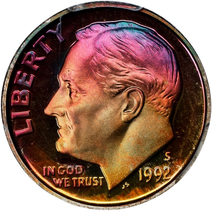 1992-S 10c Silver PR DCAM thumbnail 3