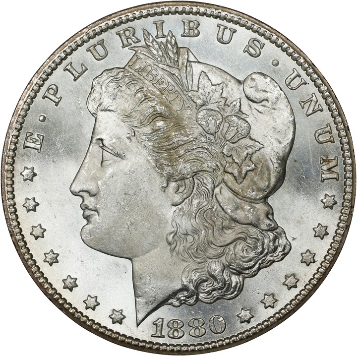 1880-CC $1  GSA Hoard, Hard package MS65 CAC thumbnail 3