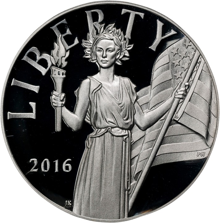 2016-S Medal 1oz Silver, American Liberty PR DCAM thumbnail 4