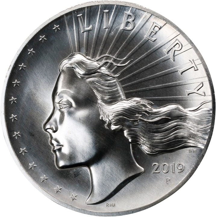 2019-P Medal 2.5oz Silver, American Liberty, High Relief, Enhanced MS thumbnail 7
