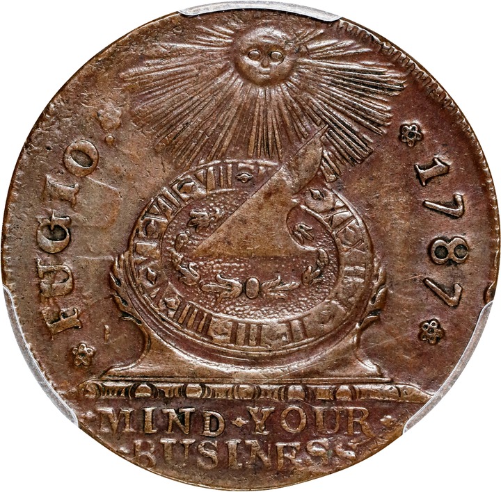 Image for 1787 Fugio 1c 4 Cinquefoils, STATES UNITED, Newman 18-U MS BN AU53 BN CAC