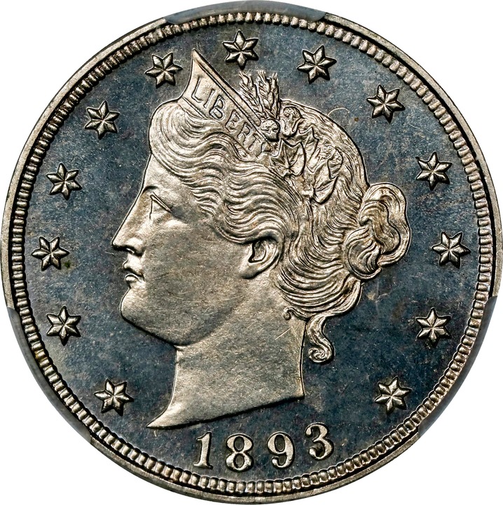 Image for 1893 5c PR64