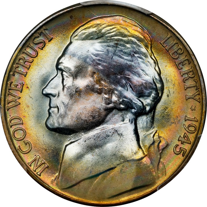 1945-D 5c Silver MS67 thumbnail 3