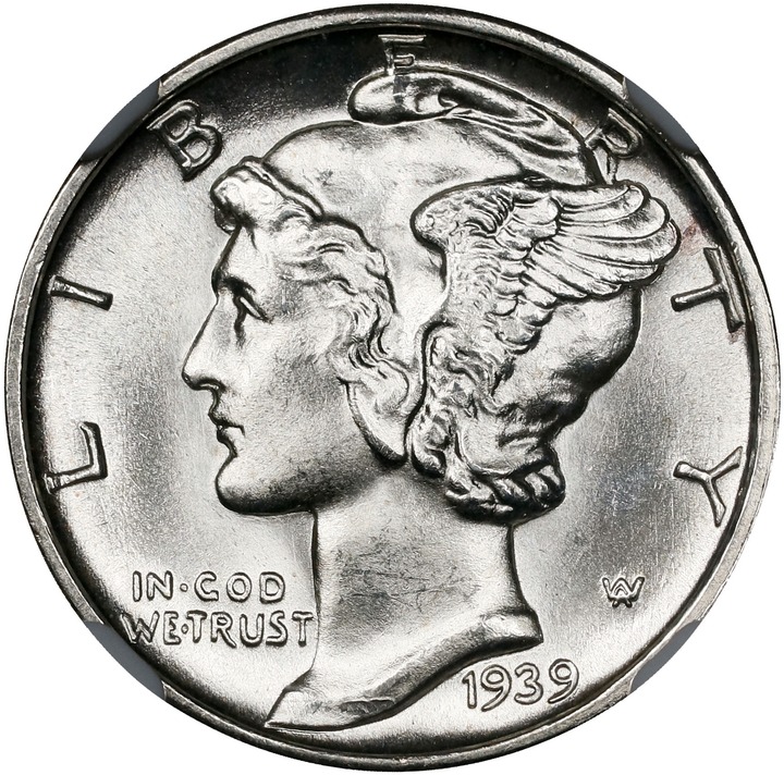 1939-D 10c MS FB MS65 FB thumbnail 7