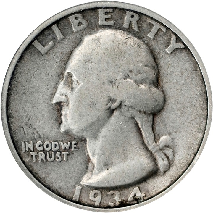 1934 25c Doubled Die Obverse MS thumbnail 3