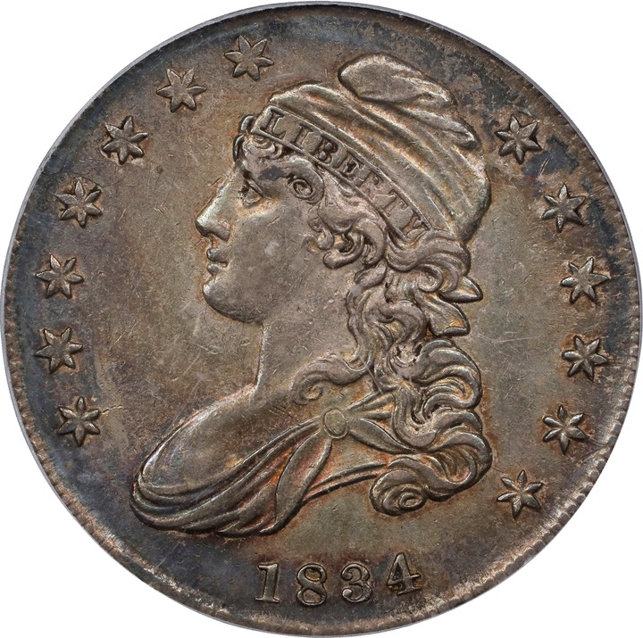 Image for 1834 50c Small Date, Small Letters AU55