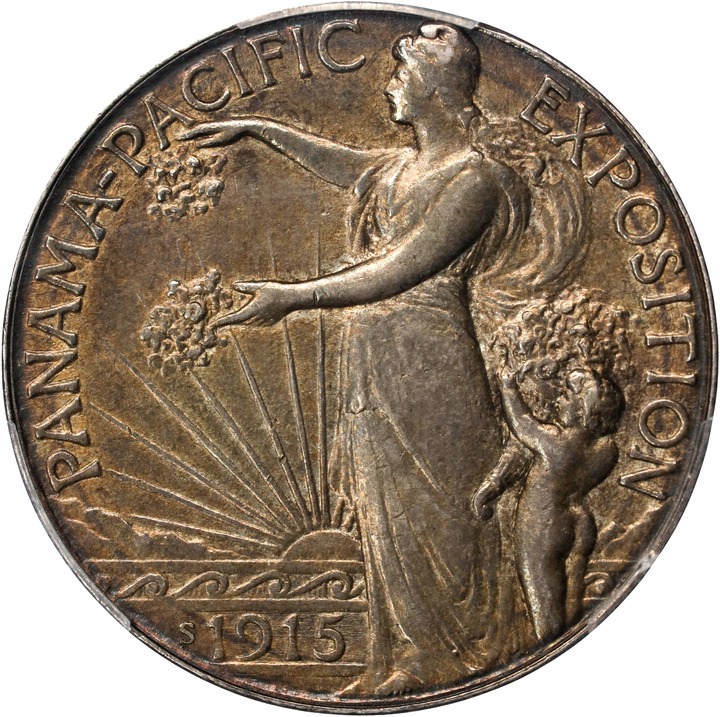 Image for 1915-S 50c Panama-Pacific Expo AU55 CAC