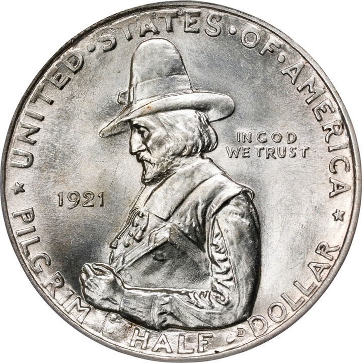 1921 50c Pilgrim MS63 thumbnail 3