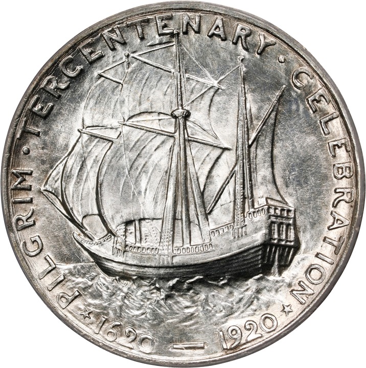 1921 50c Pilgrim MS63 thumbnail 4