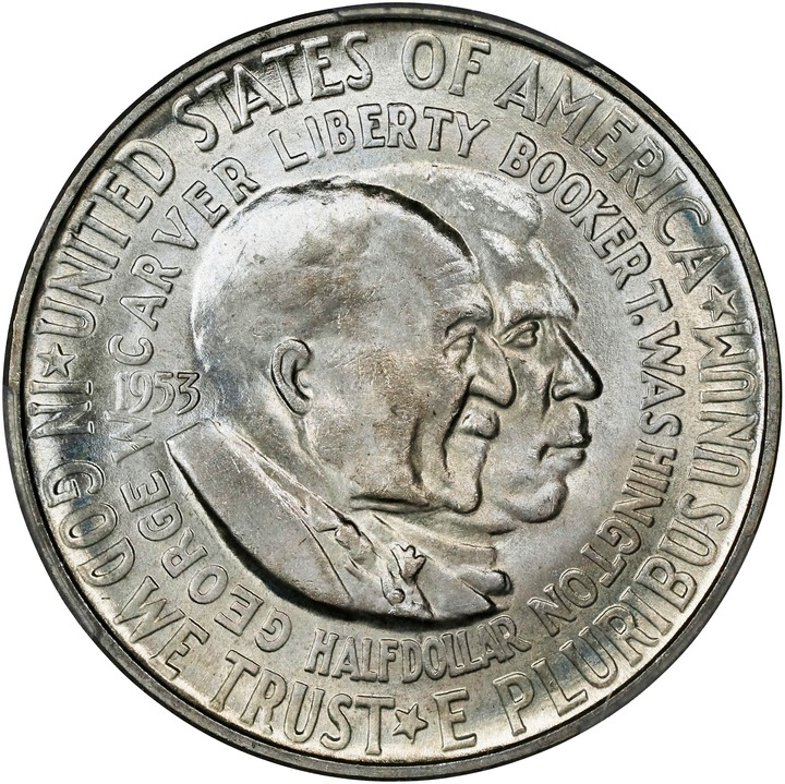 1953 50c Washington-Carver MS66 CAC thumbnail 3