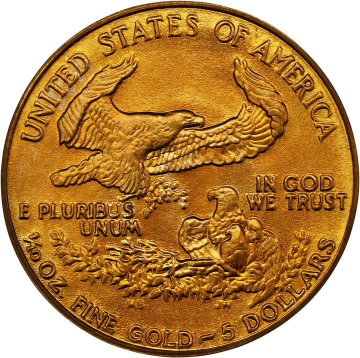 1986 $5  Gold Eagle MS69 thumbnail 2