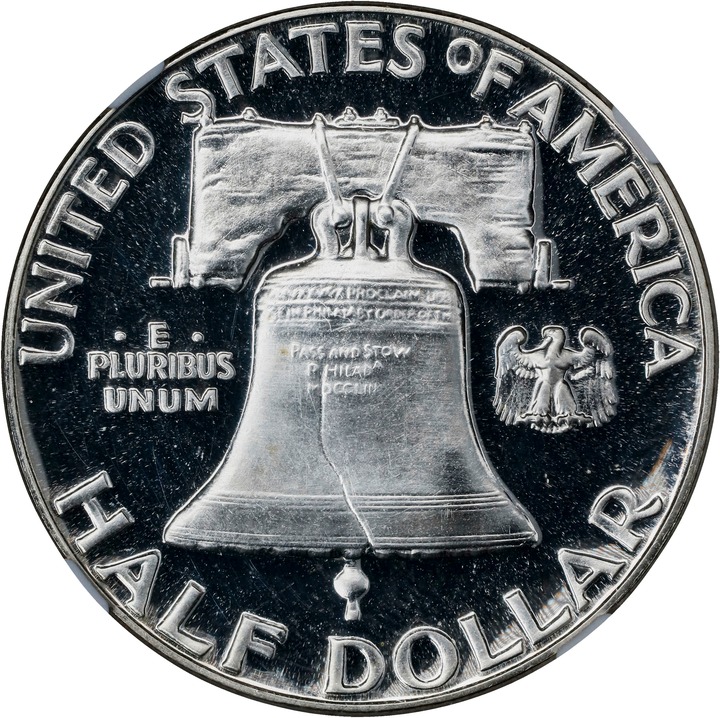 Franklin Half Dollar 50c 1950-1963 PR CAM [Type] PR63 CAM thumbnail 4