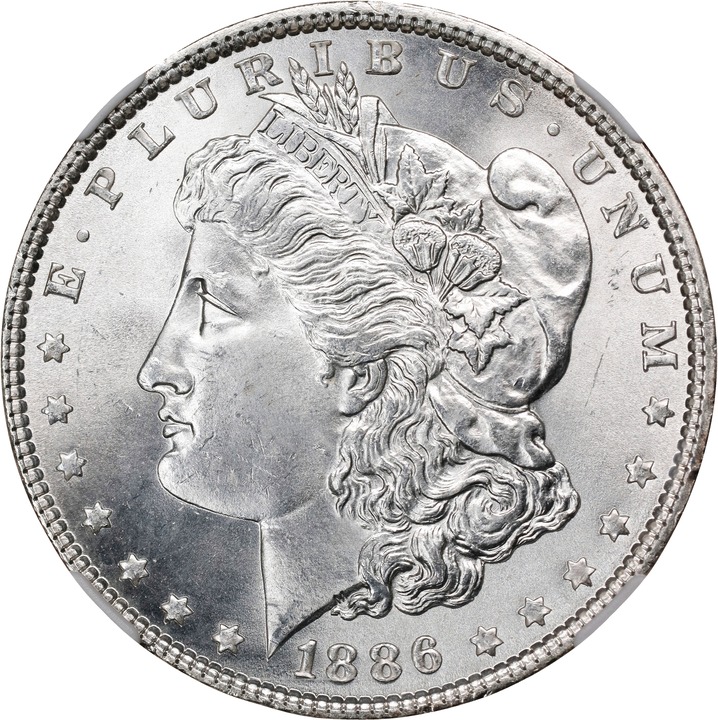1886 $1  3 + 2 Clashed Reverse, VAM-1C MS65 thumbnail 9