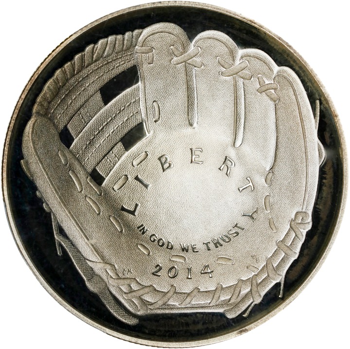 Image for 2014-P S$1 Baseball Hall of Fame PR DCAM PR70 DCAM