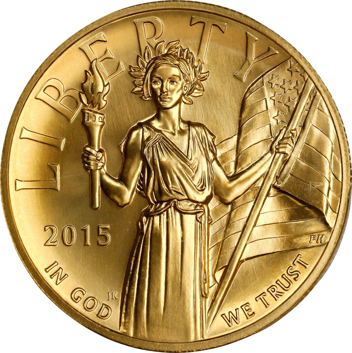 2015-W G$100  1oz Gold, Liberty, High Relief MS thumbnail 9