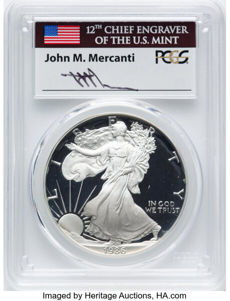 1986-S $1  Silver Eagle PR DCAM PR70 DCAM thumbnail 7