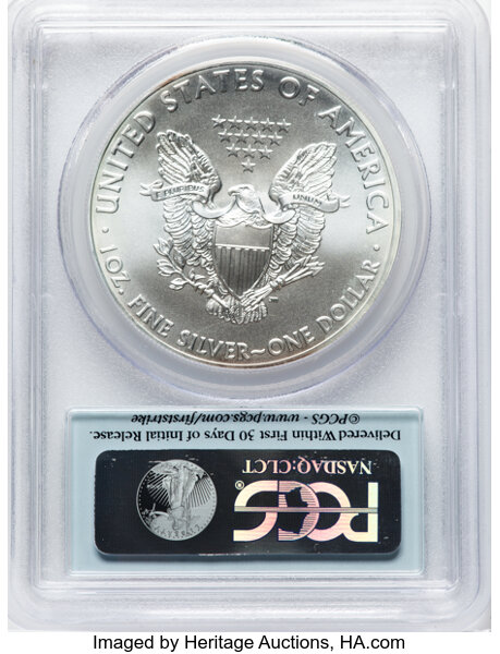 2013-(W) $1  Silver Eagle, Struck at West Point Mint MS66 thumbnail 6